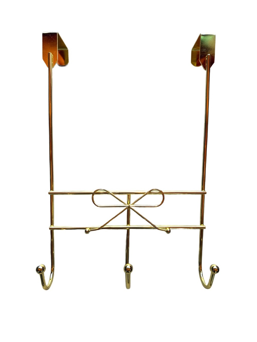 Gold Over-the-Door 3-Hook Wall Organizer